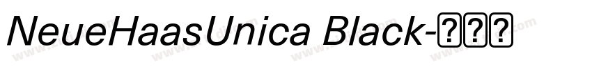 NeueHaasUnica Black字体转换